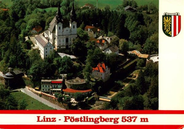 Poestlingberg Wallfahrtsbasilika Restaurant Gasthof Sturm Fliegeraufnahme