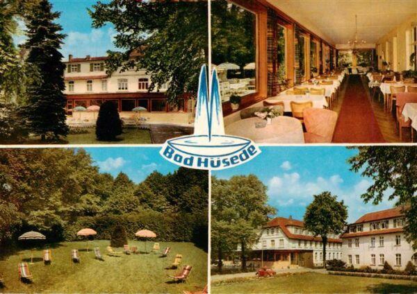 Bad Huesede Kurhaus Gastraum Liegewiese Park