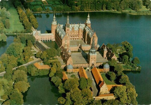 Hillerod Denmark Frederiksborg Slot set fra luften