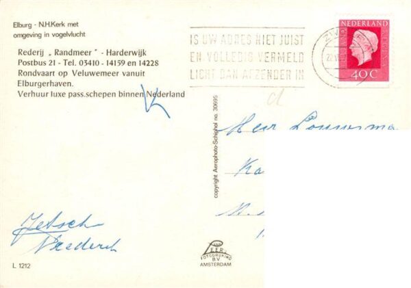 Elburg aan Zee NL N. H. Kerk met omgeving in vogelvlucht – Bild 2