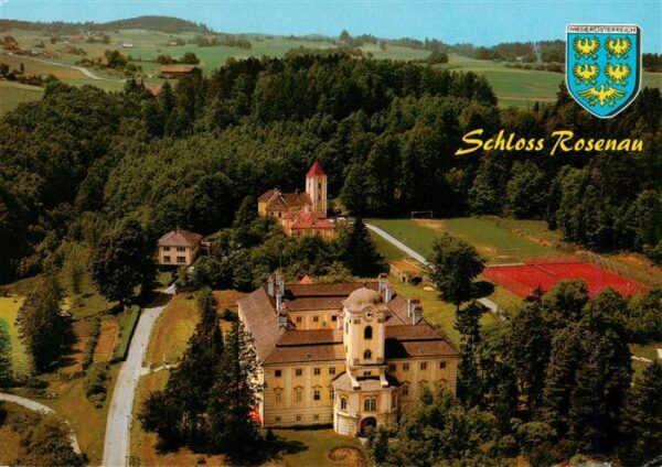 Schloss Rosenau Zwettl Niederoesterreich AT Fliegeraufnahme