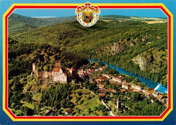 Hardegg Thaya AT Panorama mit Ritterburg