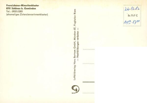 Schoenau Gemuenden Franziskaner-Minoritenkloster – Bild 2