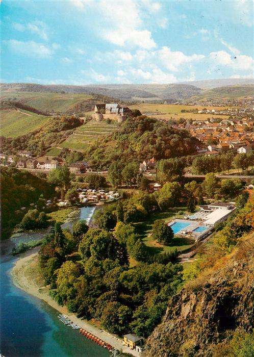 Bad Muenster Stein Ebernburg Panorama Blick vom Rheingrafenstein