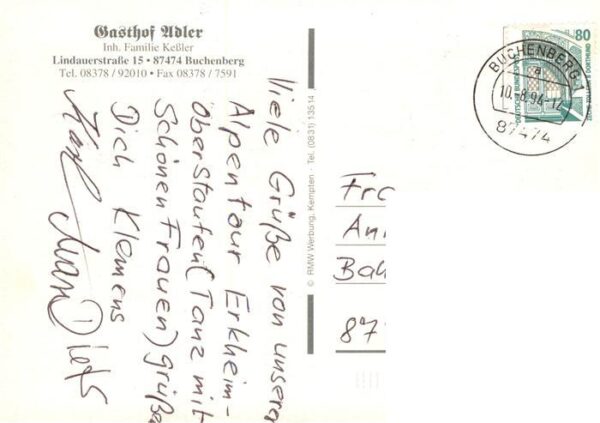 Buchenberg Allgaeu Gasthof Adler Bar Gastraum – Bild 2