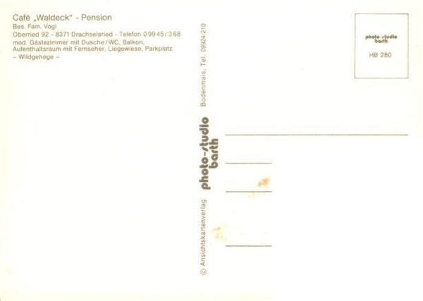 Drachselsried Cafe Waldeck Pension – Bild 2