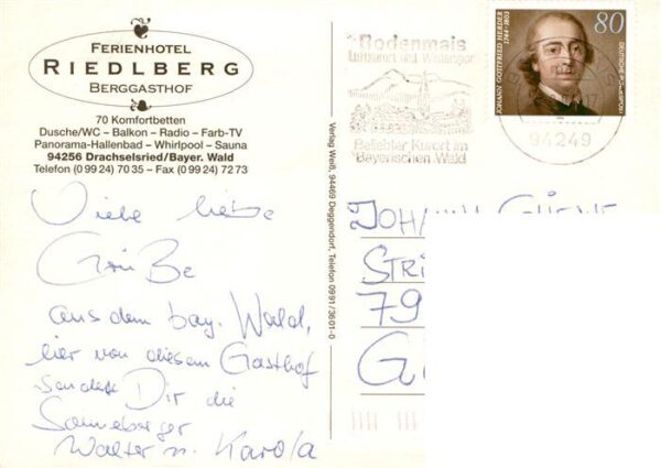 Drachselsried Ferienhotel Riedlberg Berggasthof – Bild 2
