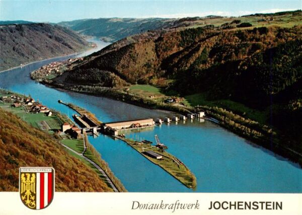 Jochenstein Niederbayern Donaukraftwerk Fliegeraufnahme