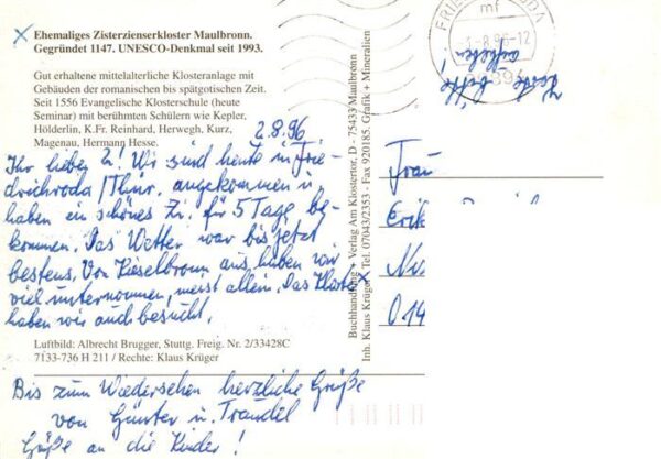 Maulbronn Ehemaliges Zisterzienserkloster 12. Jhdt. – Bild 2