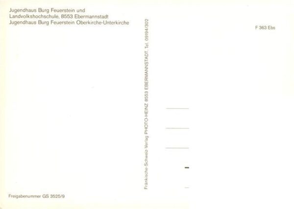 Ebermannstadt Jugendhaus Burg Feuerstein und Landvolkshochschule Luftaufnahme Ki – Bild 2