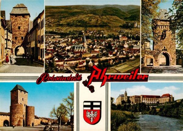 Ahrweiler Ahr Luftaufnahme Stadttor Stadtmauer Turm Schloss
