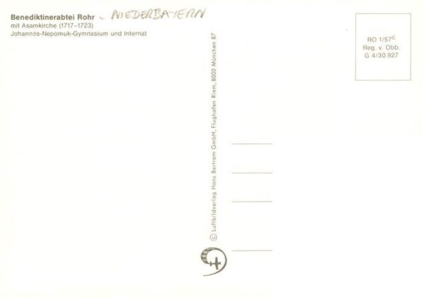 Rohr Niederbayern Benediktinerabtei Johannes-Nepomuk-Gymnasium und Internat – Bild 2