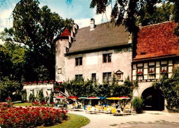 Aschach Bad Bocklet Schloss-Café Aschach Gartenterrasse