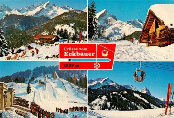 Garmisch-Partenkirchen Berggasthof Eckbauer Wintersportplatz Alpen Olympia-Skist