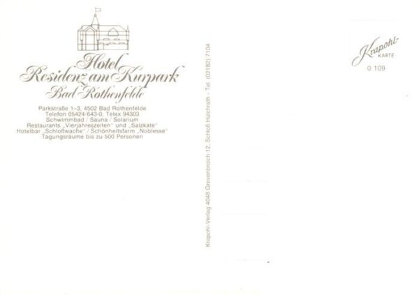 Bad Rothenfelde Hotel Residenz am Kurpark – Bild 2