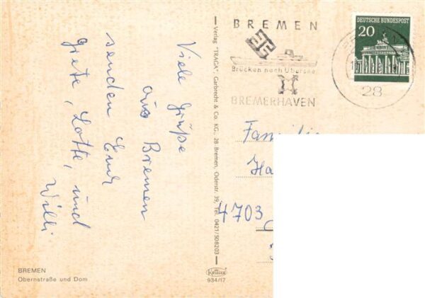 Bremerhaven Obernstrasse mit Dom – Bild 2