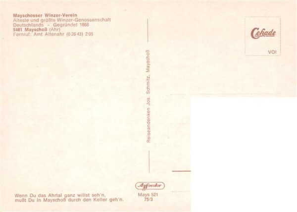Mayschoss Ahr Mayschosser Winzer Verein Weinkeller Panorama – Bild 2