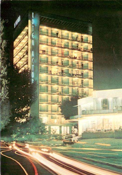 Varna  Warna Bulgaria Hotel Astoria Slatni Pjassazi Nachtaufnahme