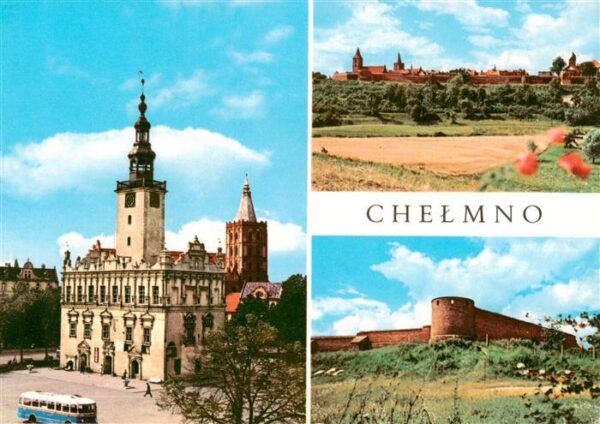 Chelmno Kulm Culm PL Renesansowy ratusz z lat Widok ogolny Mury obronne