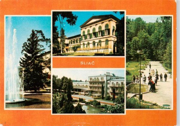 Kupele Sliac Szliacs Slovakia Fontana v parku Kupelny dom Kupelny dom Palace Ter