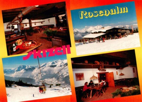 Zell Ziller Tirol AT Bergrestaurant Rosenalm Skigebiet Kreuzjoch Panorama Ziller