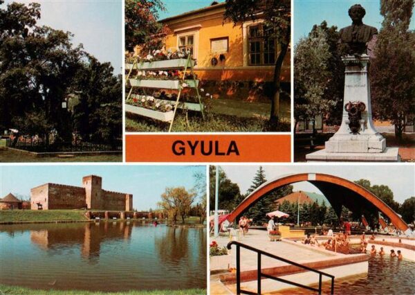 Gyula HU Burg Freibad Denkmal Wohnhaus