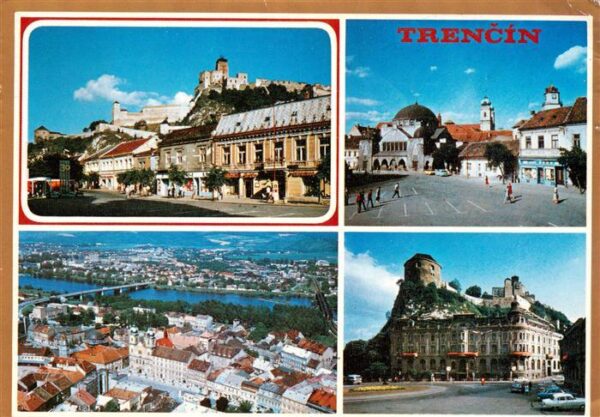 Trencin Trentschinteplitz SK Teilansichten Stadtzentrum Burg Luftaufnahme