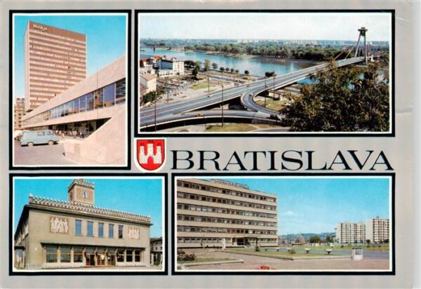 Bratislava Pressburg Pozsony SK Hotel Stadtpanorama Donaubruecke Hochhaeuser