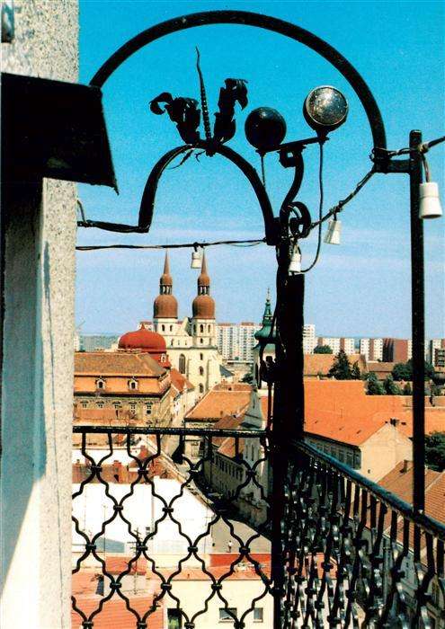 Bratislava Pressburg Pozsony SK Pohlad z mestskej veze na barokovy kostol sv. An