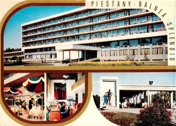 Piestany Pistian Poestyen SK Balnea Splendid Thermalbad Kolonnadenbruecke