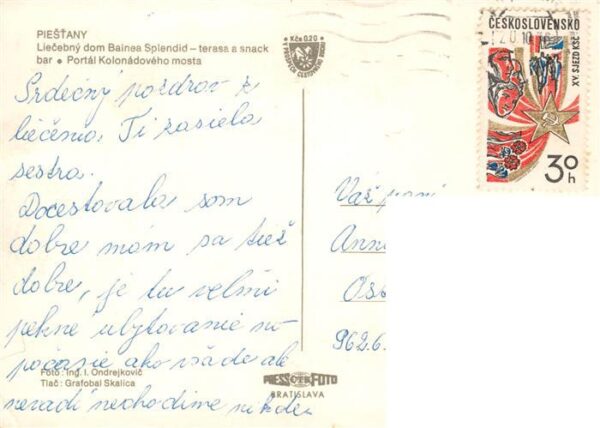 Piestany Pistian Poestyen SK Balnea Splendid Thermalbad Kolonnadenbruecke – Bild 2