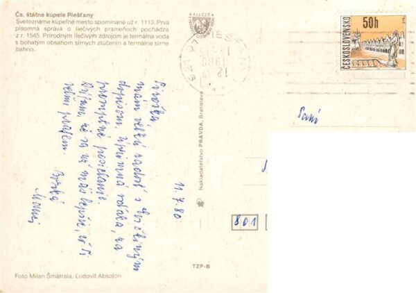 Piestany Pistian Poestyen SK Teilansichten Kolonnadenbruecke Park Seerosen – Bild 2