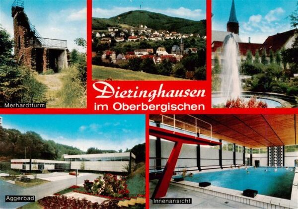 Dieringhausen Merhardtturm Panorama Brunnen Aggerbad Innenansicht