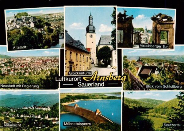 Arnsberg  Westfalen Altstadt Neustadt Glockenturm Hirschberger Tor Blick vom Sch