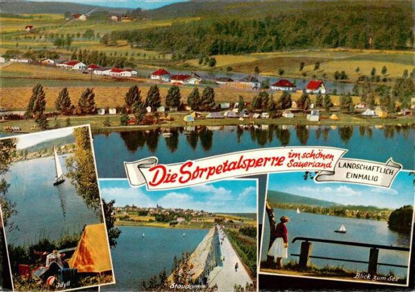 Sorpetalsperre Panorama Idyll Staudamm Blick zum See