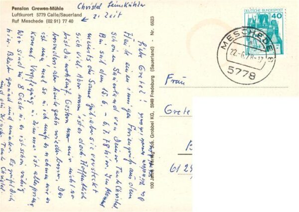 Calle Meschede Pension Grewen Muehle – Bild 2