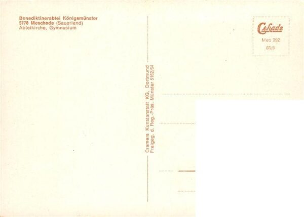 Meschede Benediktinerabtei Koenigsmuenster Abteikirche Gymnasium – Bild 2