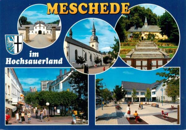 Meschede Schloss Kirchen Park Fussgaengerzone Stadtplatz