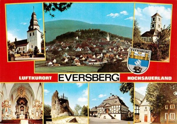 Eversberg Meschede Kirchen Inneres Panorama Turmruine Rathaus