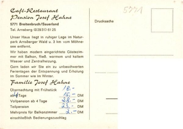 Breitenbruch Arnsberg Cafe Restaurant Josef Hahne – Bild 2
