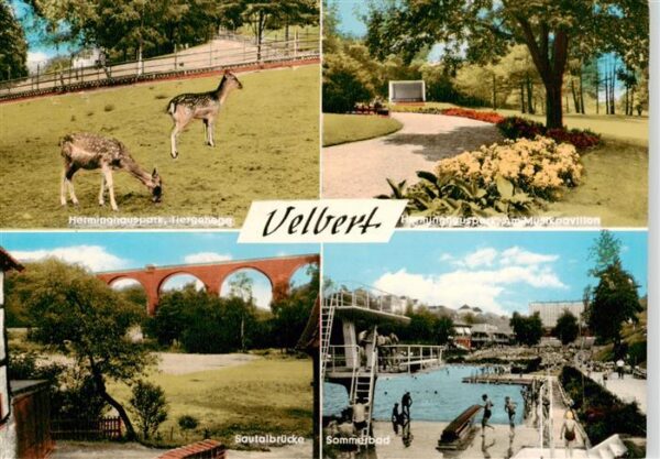 Velbert Herminghauspark Tiergehege Musikpavillon Sautalbruecke Sommerbad