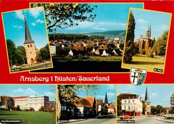 Arnsberg  Westfalen St Petri Panorama Karolinenhospital Alt Huesten Huestener Ma