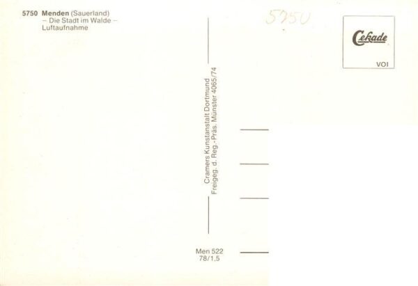 Menden  Sauerland Fliegeraufnahme – Bild 2
