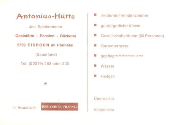 Eisborn Gasthof Pension Antonius Huette Gastraeume Wassertreten Panorama – Bild 2