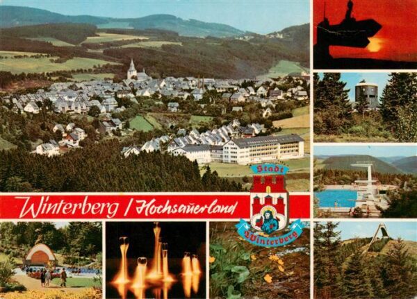 Winterberg  Hochsauerland NRW Fliegeraufnahme Astenturm Freibad Kurpark Sprungsc