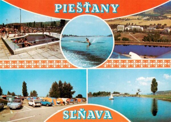 Piestany Pistian Poestyen SK Schwimmbad Panorama Camping Seepartie