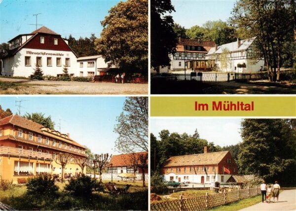 Meuschkensmuehle Schloessermuehle Waldcafe und Betriebspionierlager des VEB Bitt