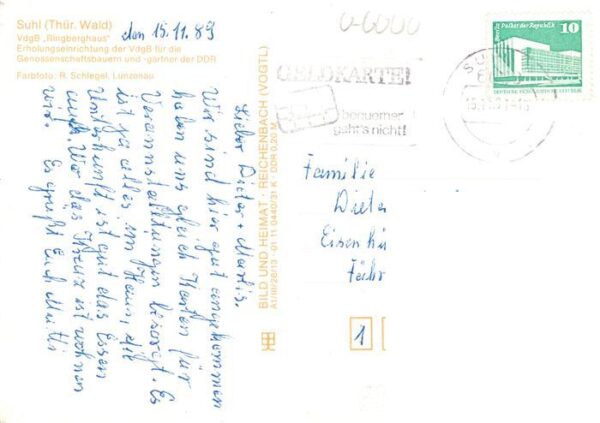 Suhl Thueringer Wald VdgB Ringberghaus Erholungsheim der VdGB – Bild 2