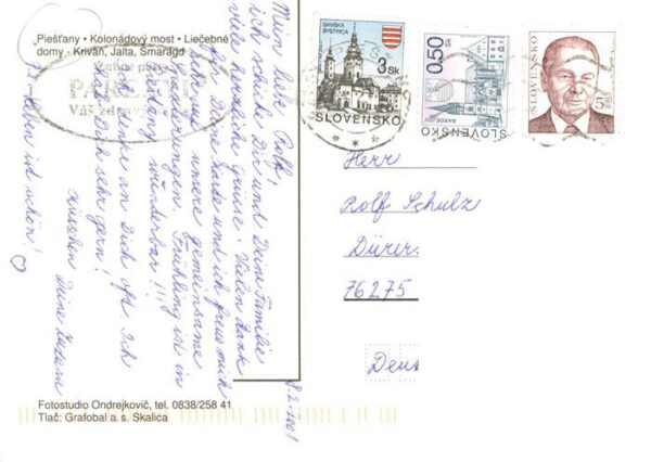 Piestany Pistian Poestyen SK Kolonadovy most Liecebne domy Krivan Jalta Smarago – Bild 2