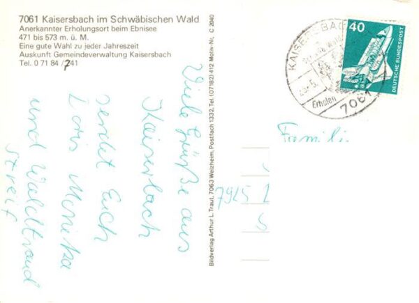 Kaisersbach  Welzheim Panorama Ebnisee Schullandheim Moenchhof Safari Tierpark G – Bild 2